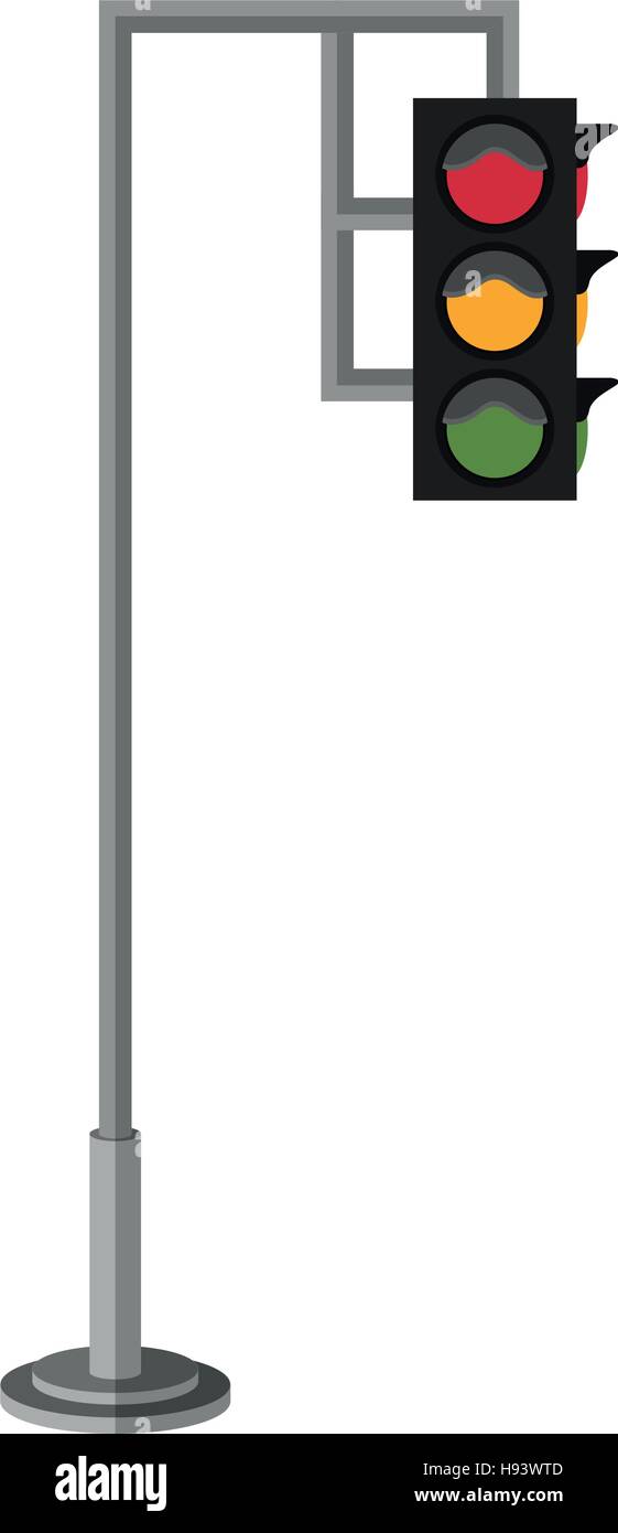 Semaphore icon. Signal road light traffic and urban theme. Isolated ... image.