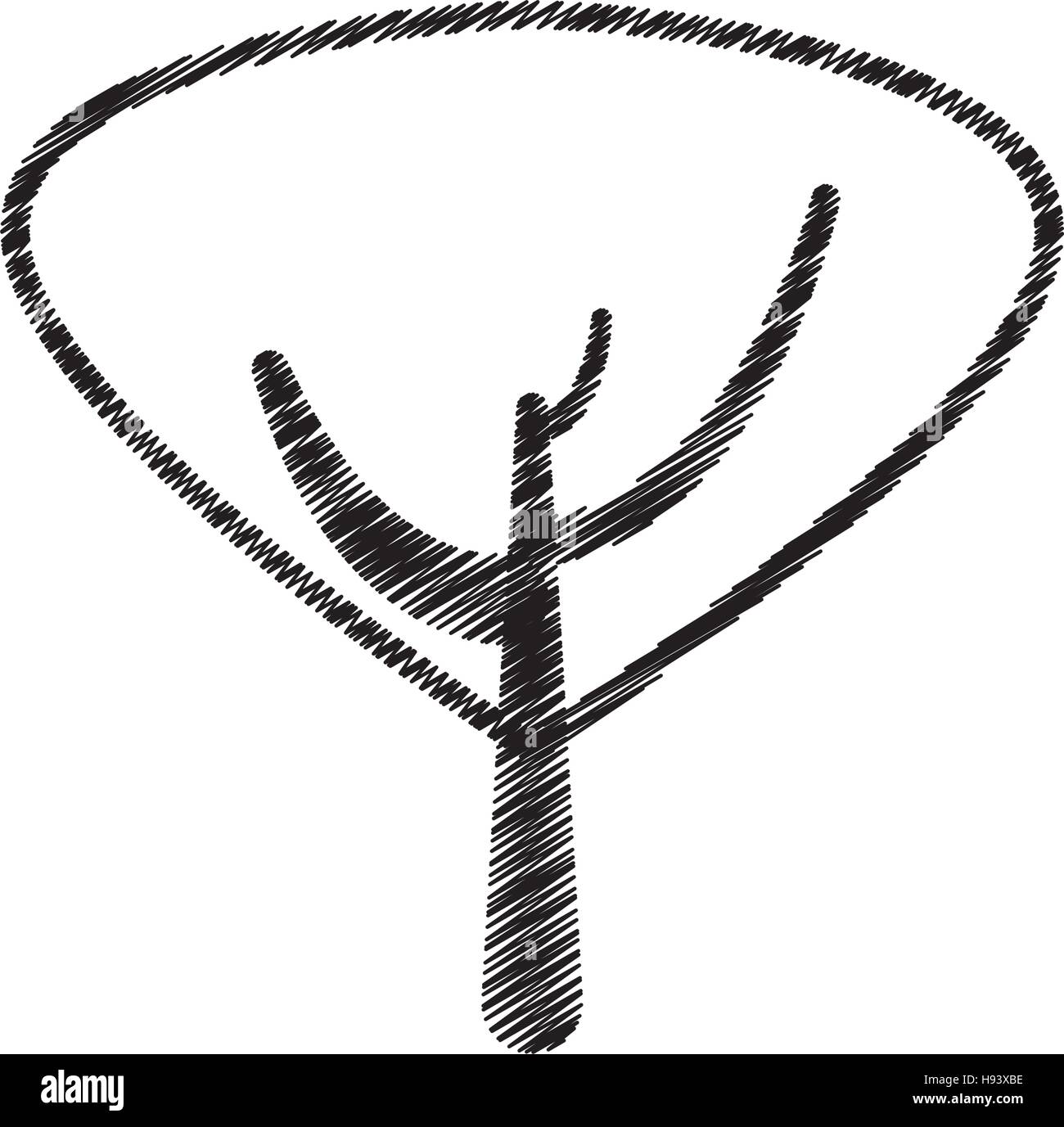 tree plant hand drawing isolated icon Stock Vector Image & Art - Alamy