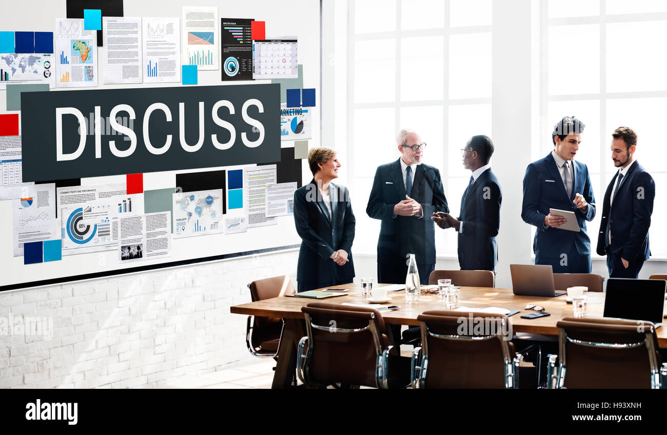 Discuss Discussion Negotiation Talking Debate Concept Stock Photo Alamy