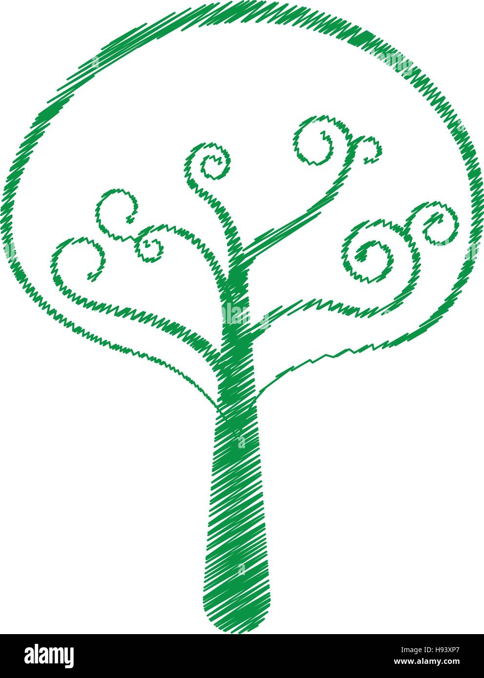 tree plant hand drawing isolated icon Stock Vector Image & Art - Alamy