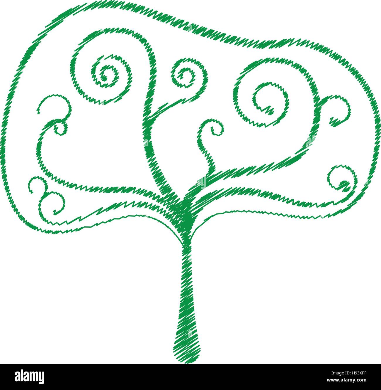tree plant hand drawing isolated icon Stock Vector Image & Art - Alamy