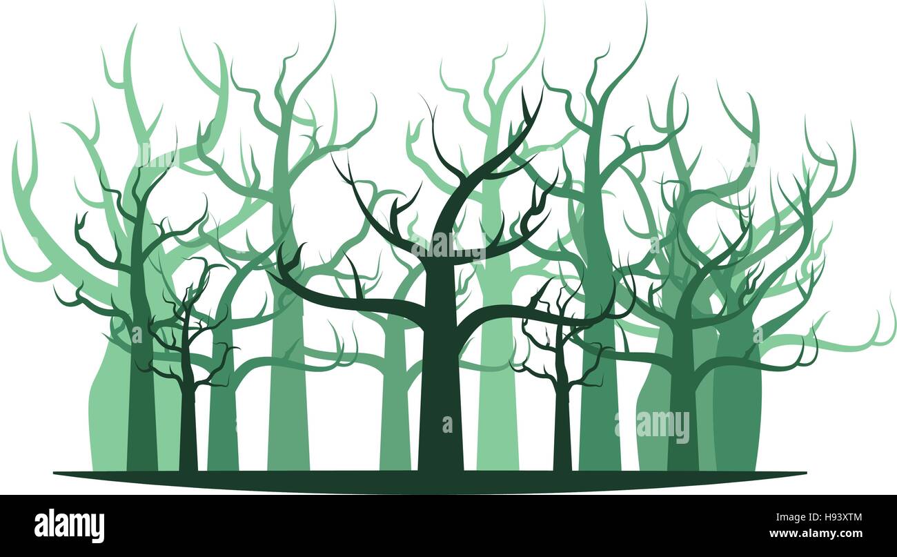 tree forest branch hand drawing isolated icon Stock Vector Image & Art ...