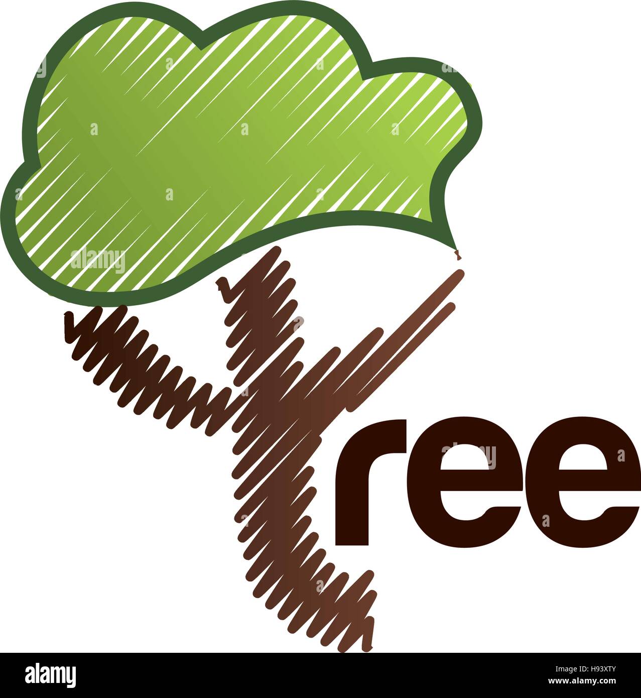 tree plant hand drawing isolated icon Stock Vector Image & Art - Alamy