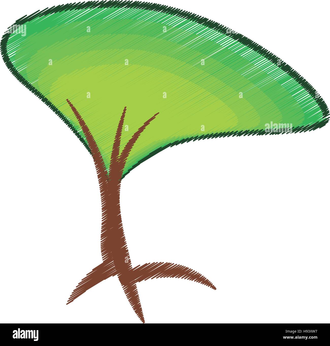 tree plant hand drawing isolated icon Stock Vector Image & Art - Alamy