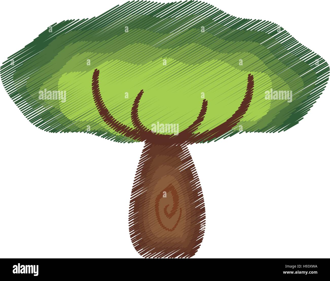 tree plant hand drawing isolated icon Stock Vector Image & Art - Alamy