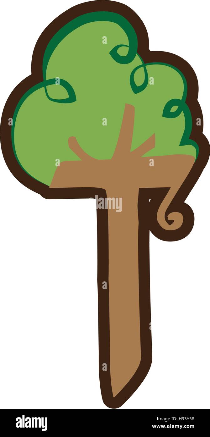 tree plant hand drawing isolated icon Stock Vector Image & Art - Alamy