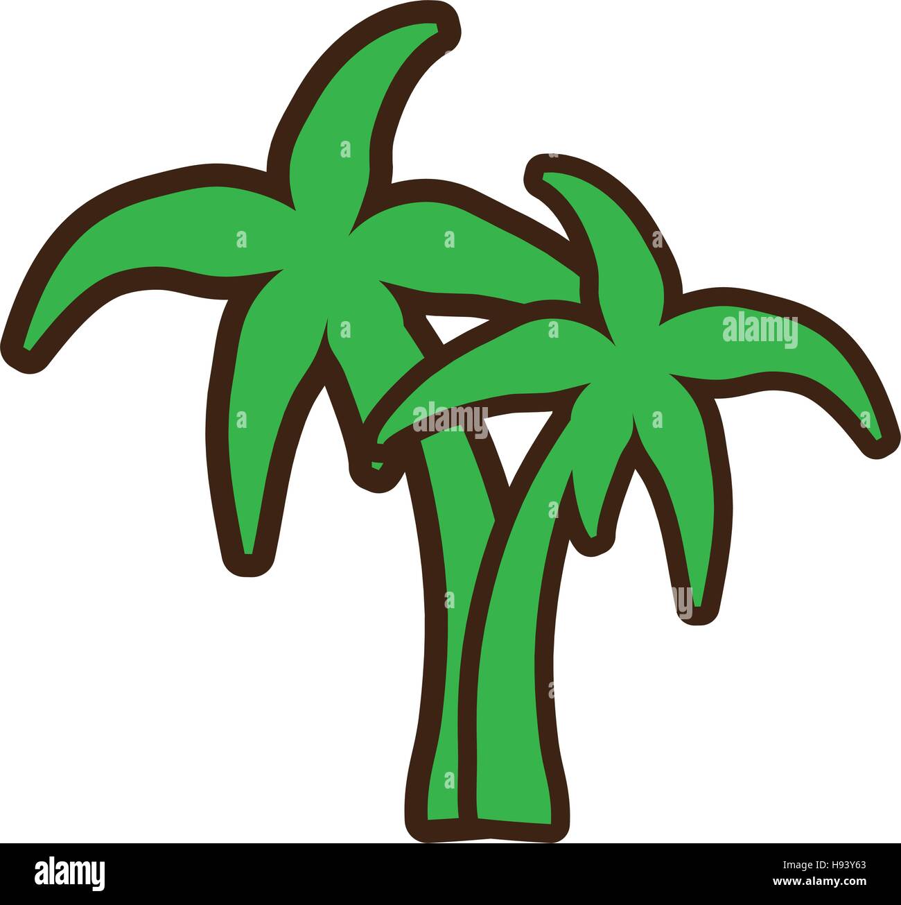 tree palm tropical isolated icon Stock Vector Image & Art - Alamy