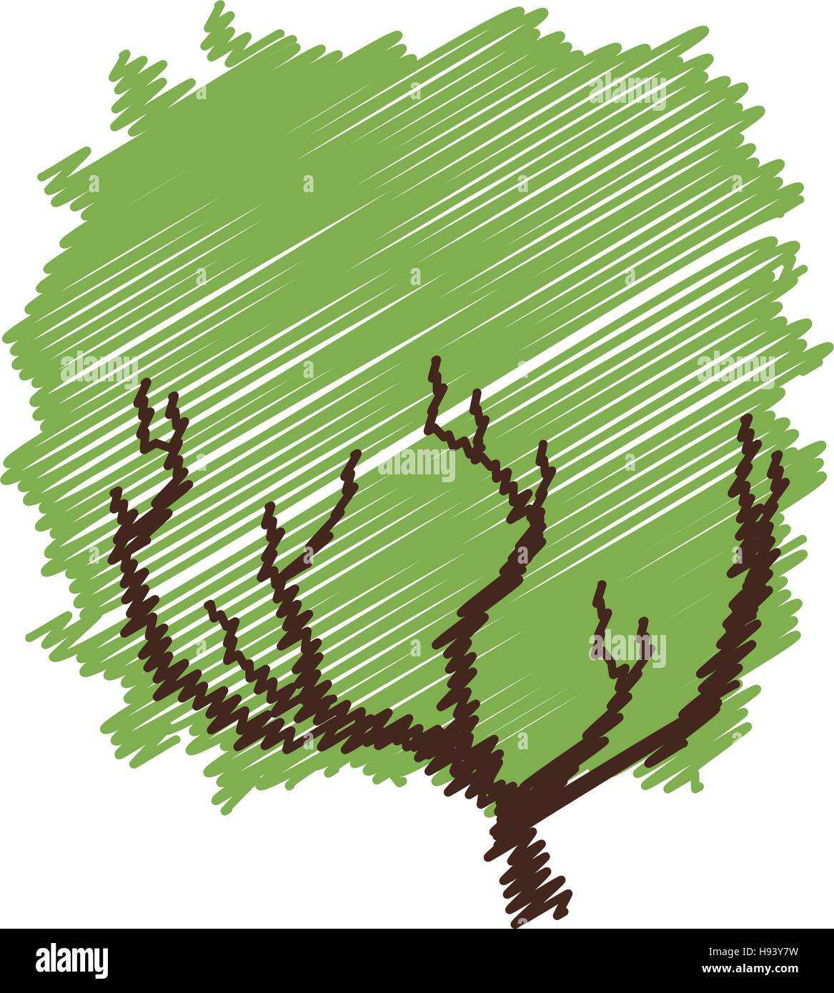 tree plant hand drawing isolated icon Stock Vector Image & Art - Alamy