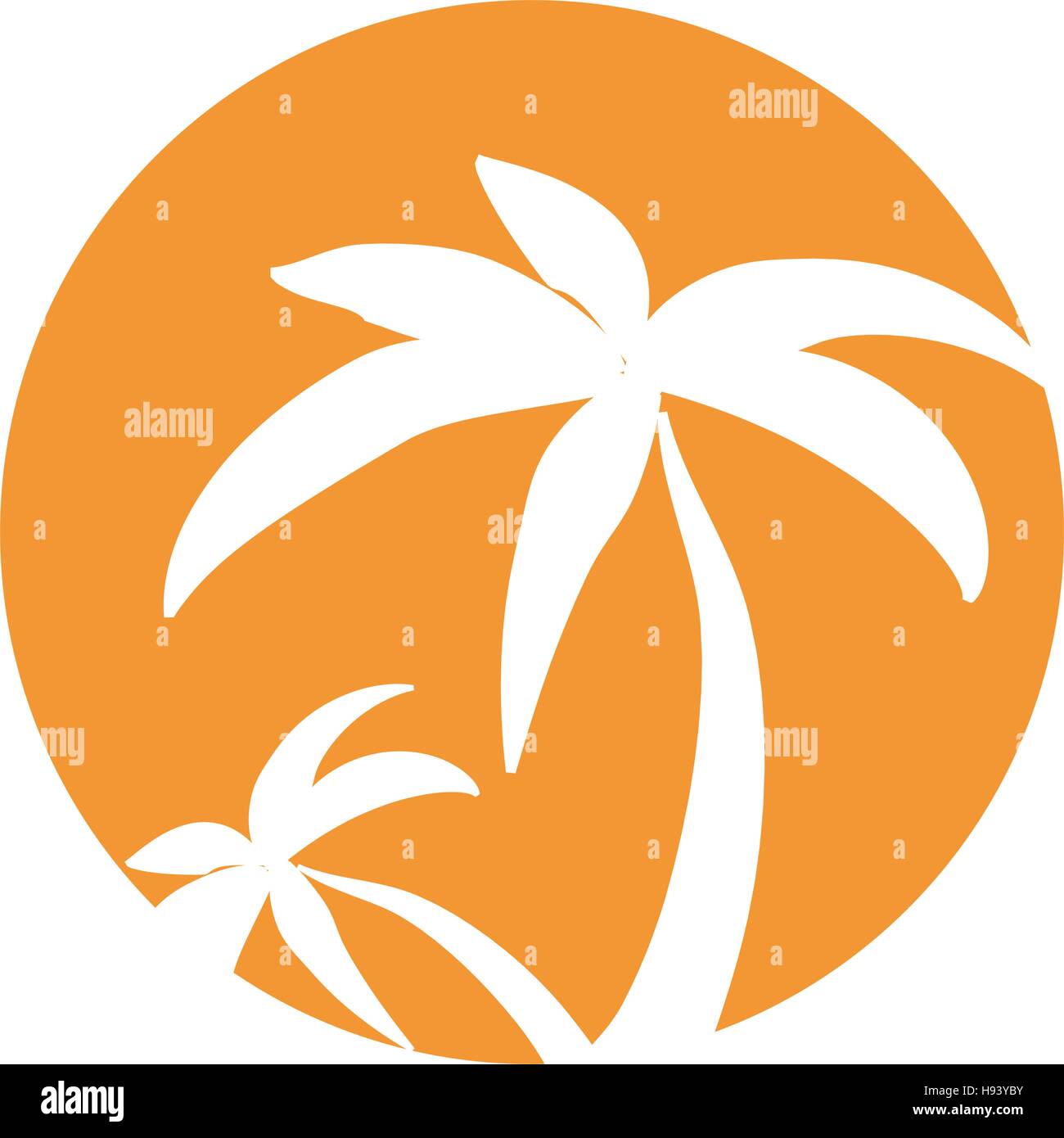 tree palm tropical isolated icon Stock Vector Image & Art - Alamy