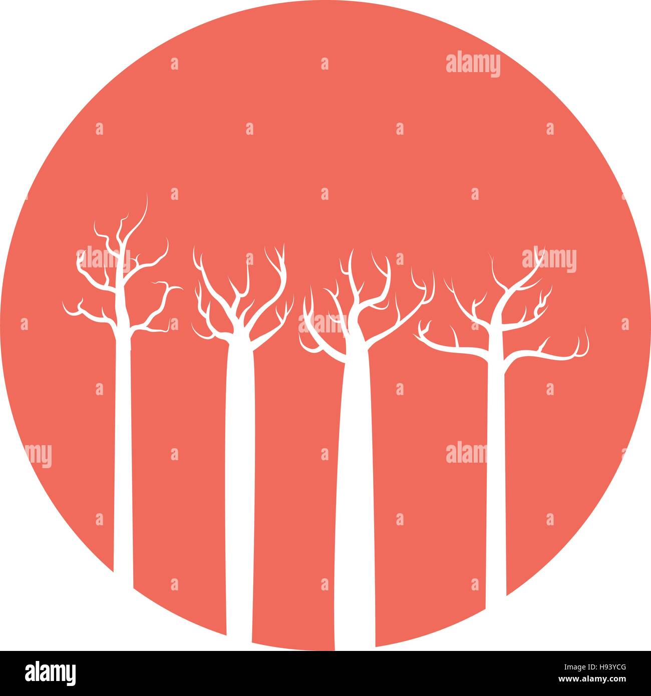 tree forest branch hand drawing isolated icon Stock Vector Image & Art ...