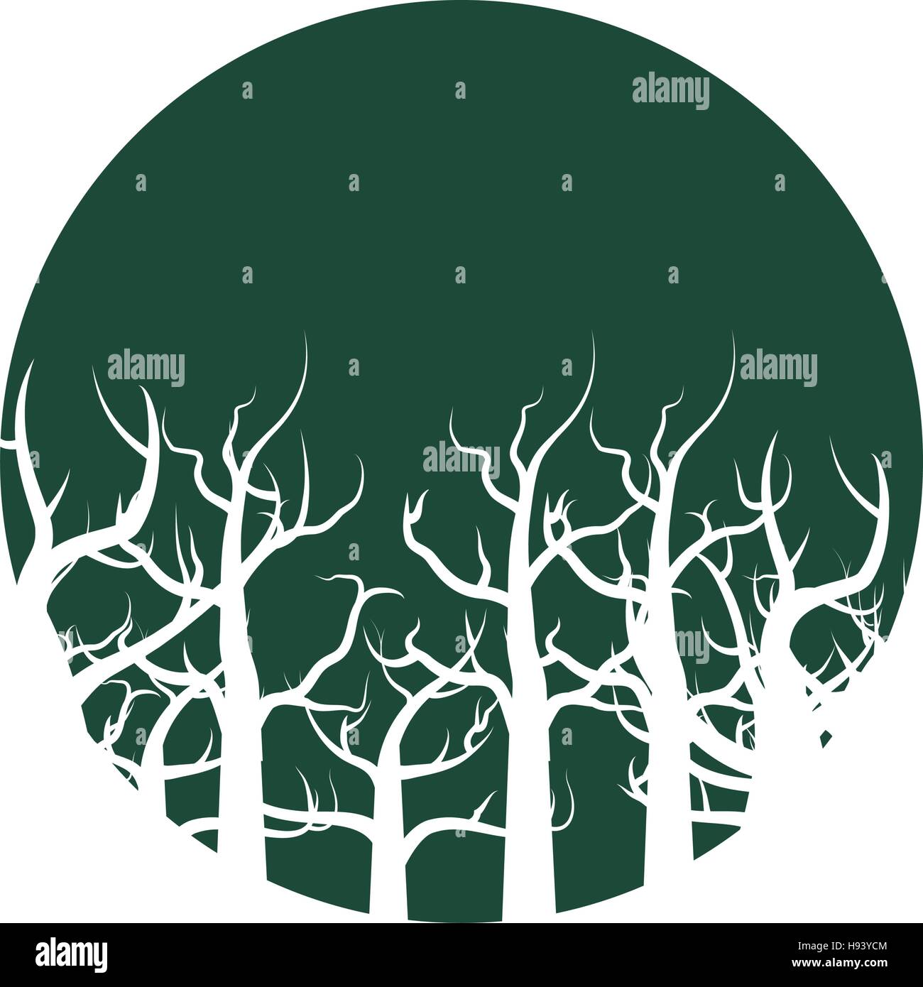 tree forest branch hand drawing isolated icon Stock Vector Image & Art ...