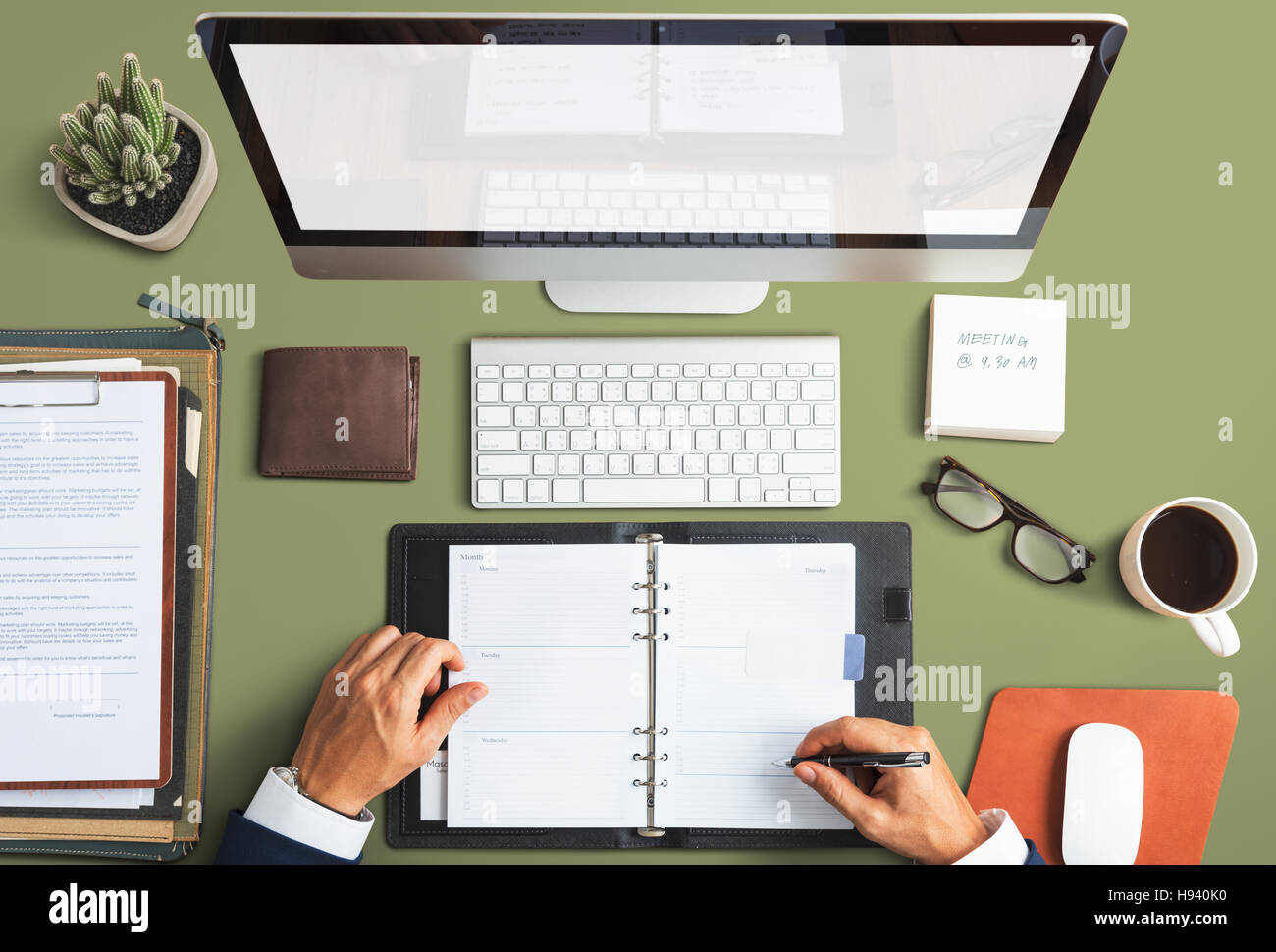 Workspace Objects Business Objects Office Workspace Desk Concept Stock Photo - Alamy