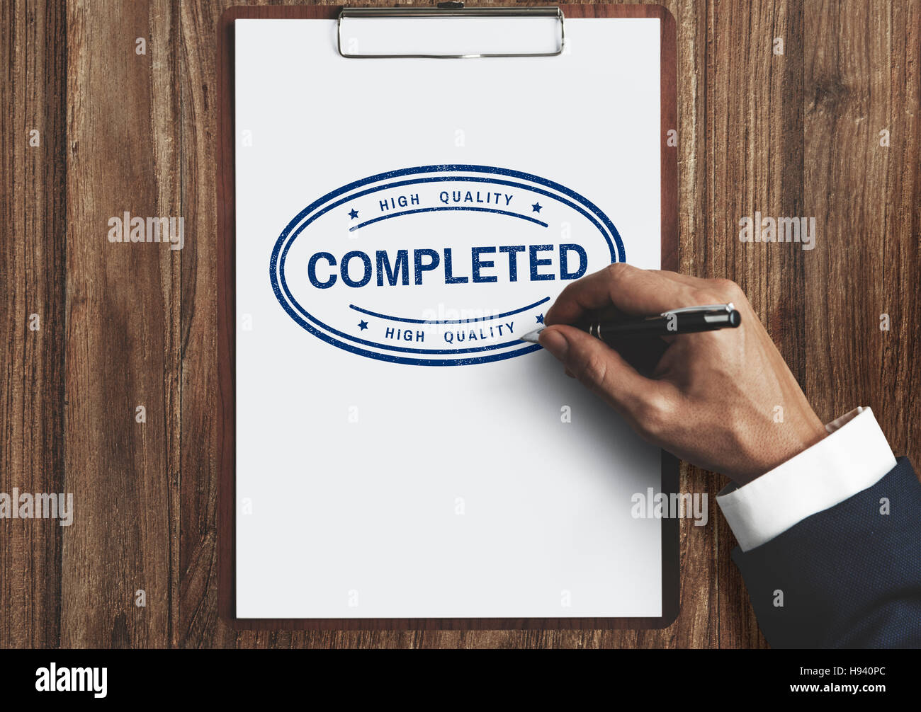 Completed Accomplishment Finished Achievement Concept Stock Photo - Alamy
