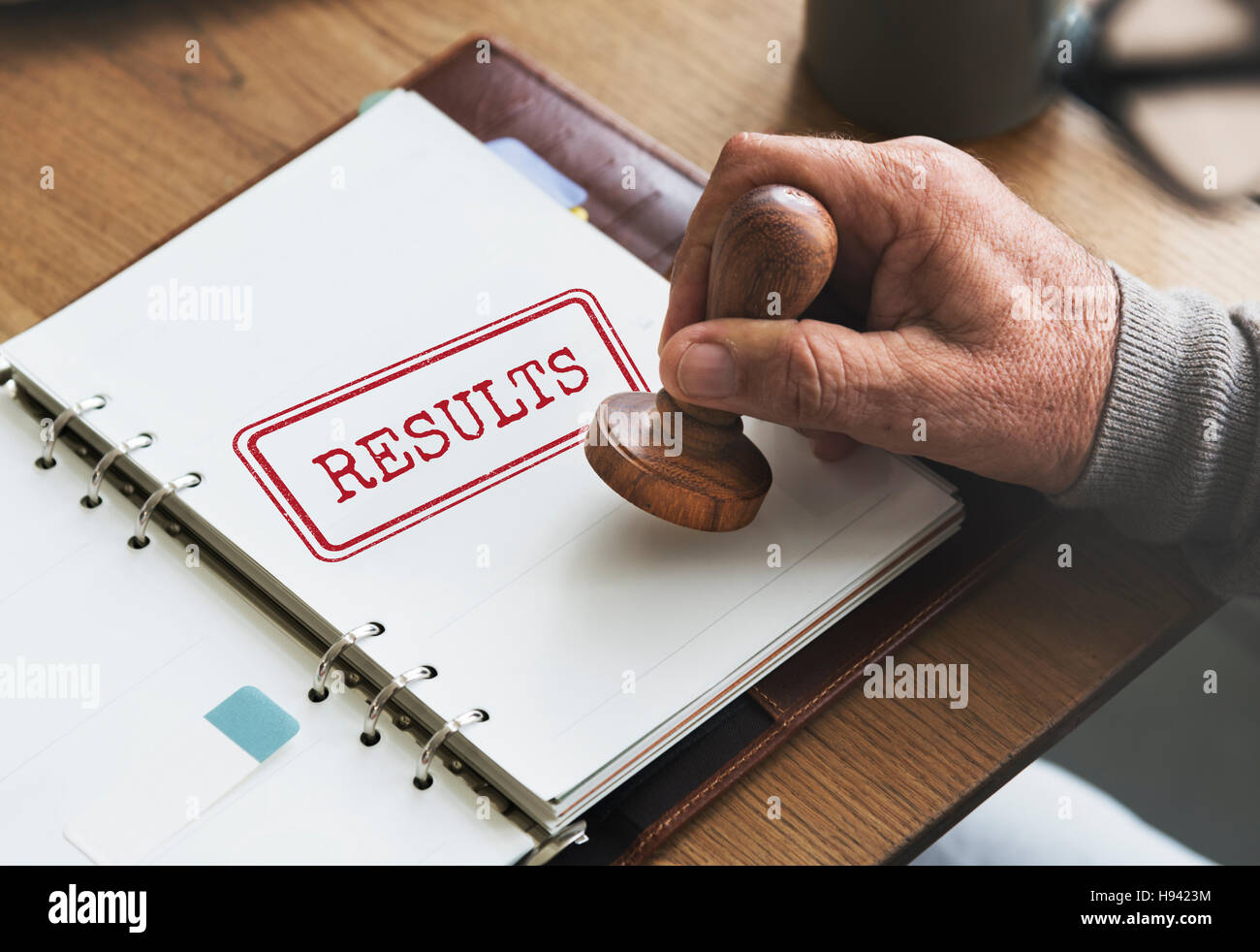 Results Evaluate Progress Outcome Productivity Concept Stock Photo