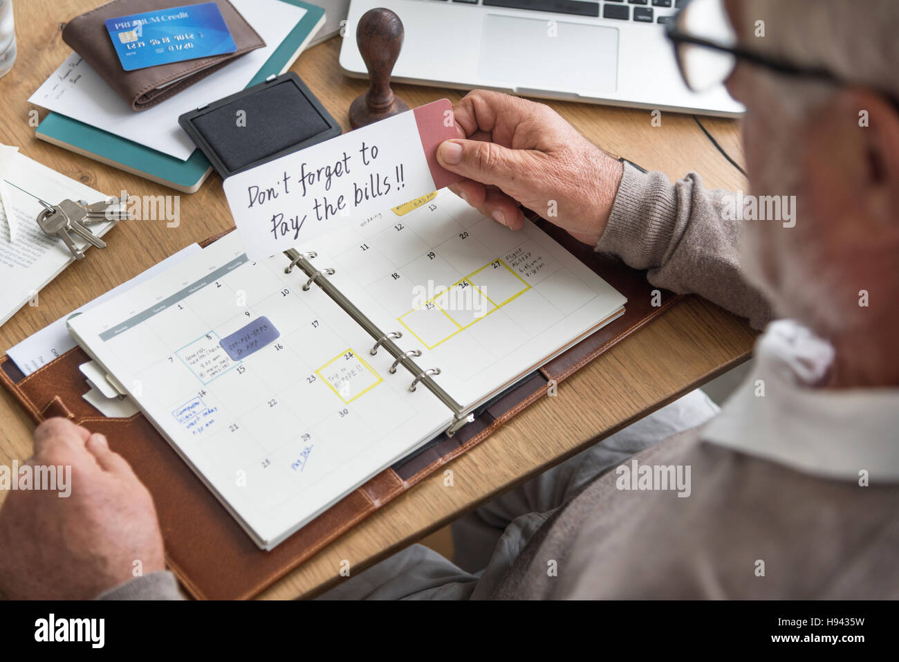 SeniorPlanning Agenda Calendar Concept Stock Photo Alamy