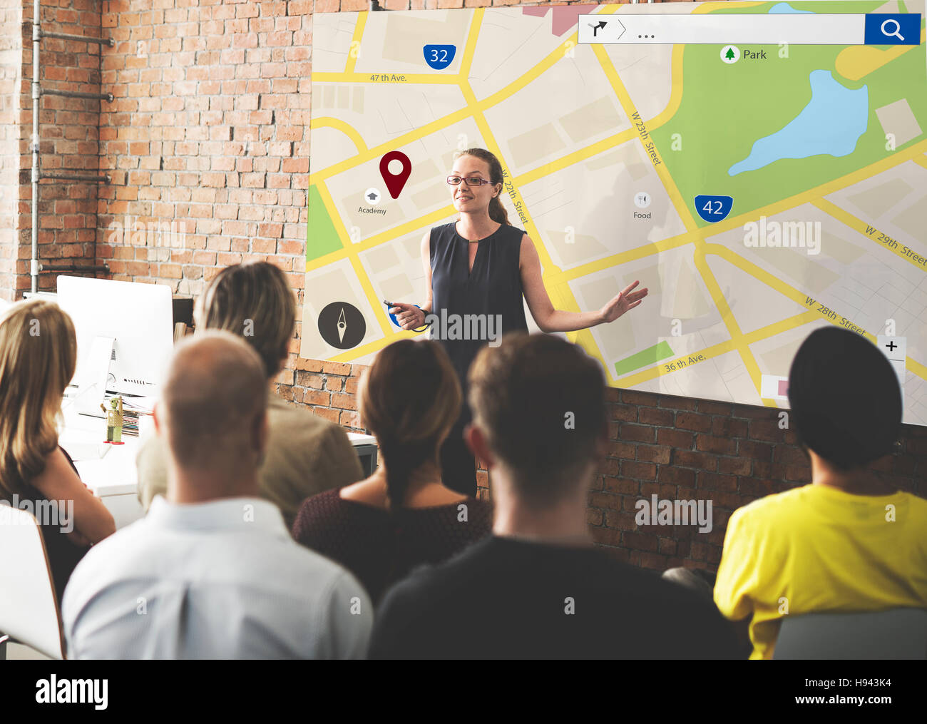 Map Location Information Web Layout Concept Stock Photo