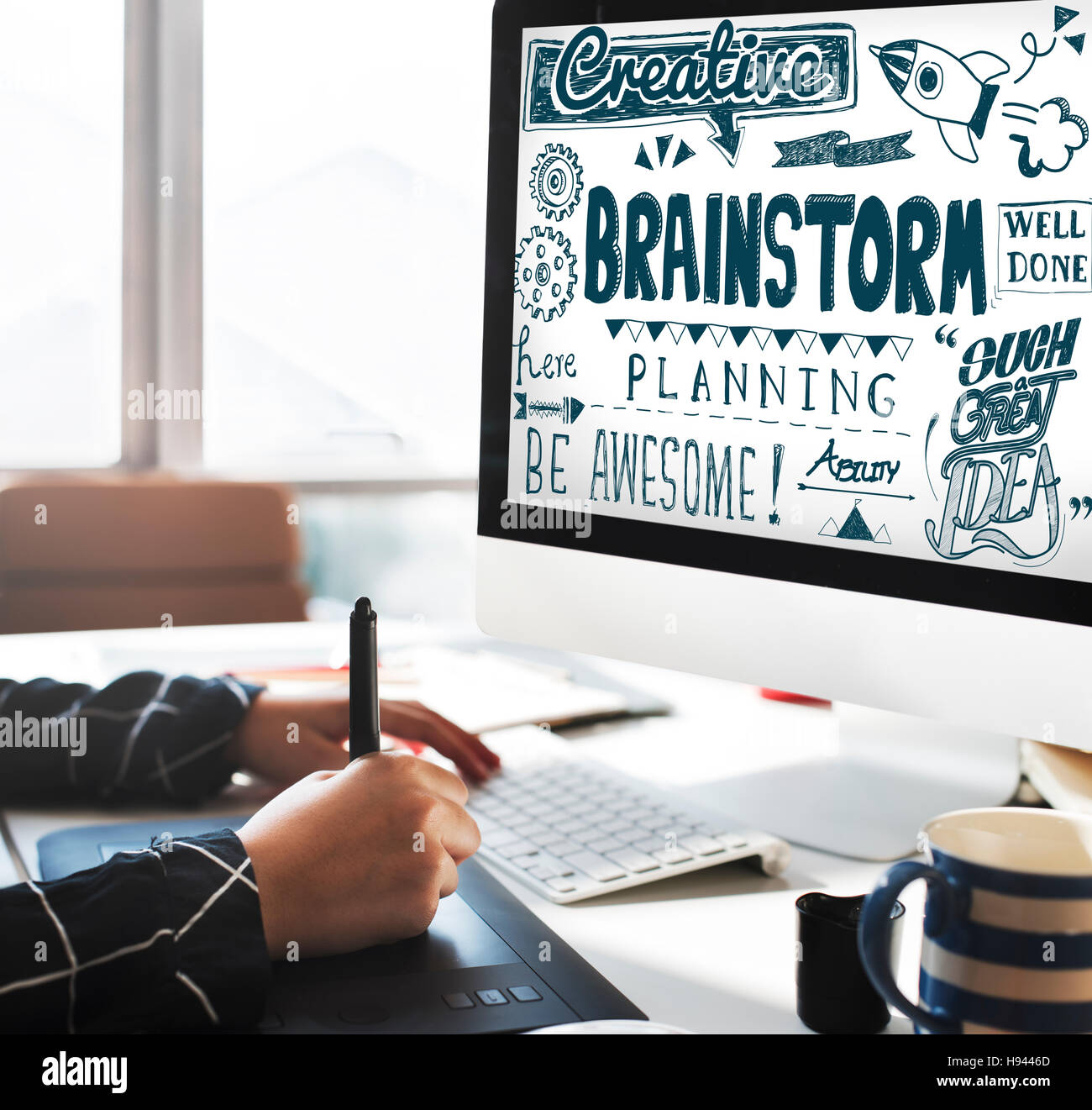 Brainstorm Planning Thinking Analysis Sharing Concept Stock Photo - Alamy