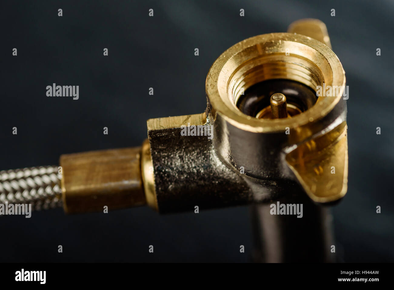 Close up of camping gas burner attachment. Stock Photo