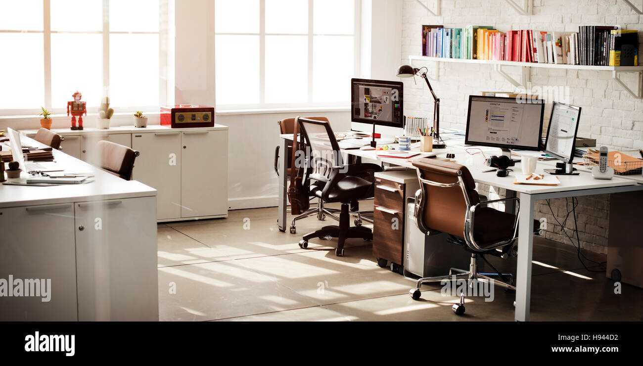 Contemporary Room Workplace Office Supplies Concept Stock Photo Alamy