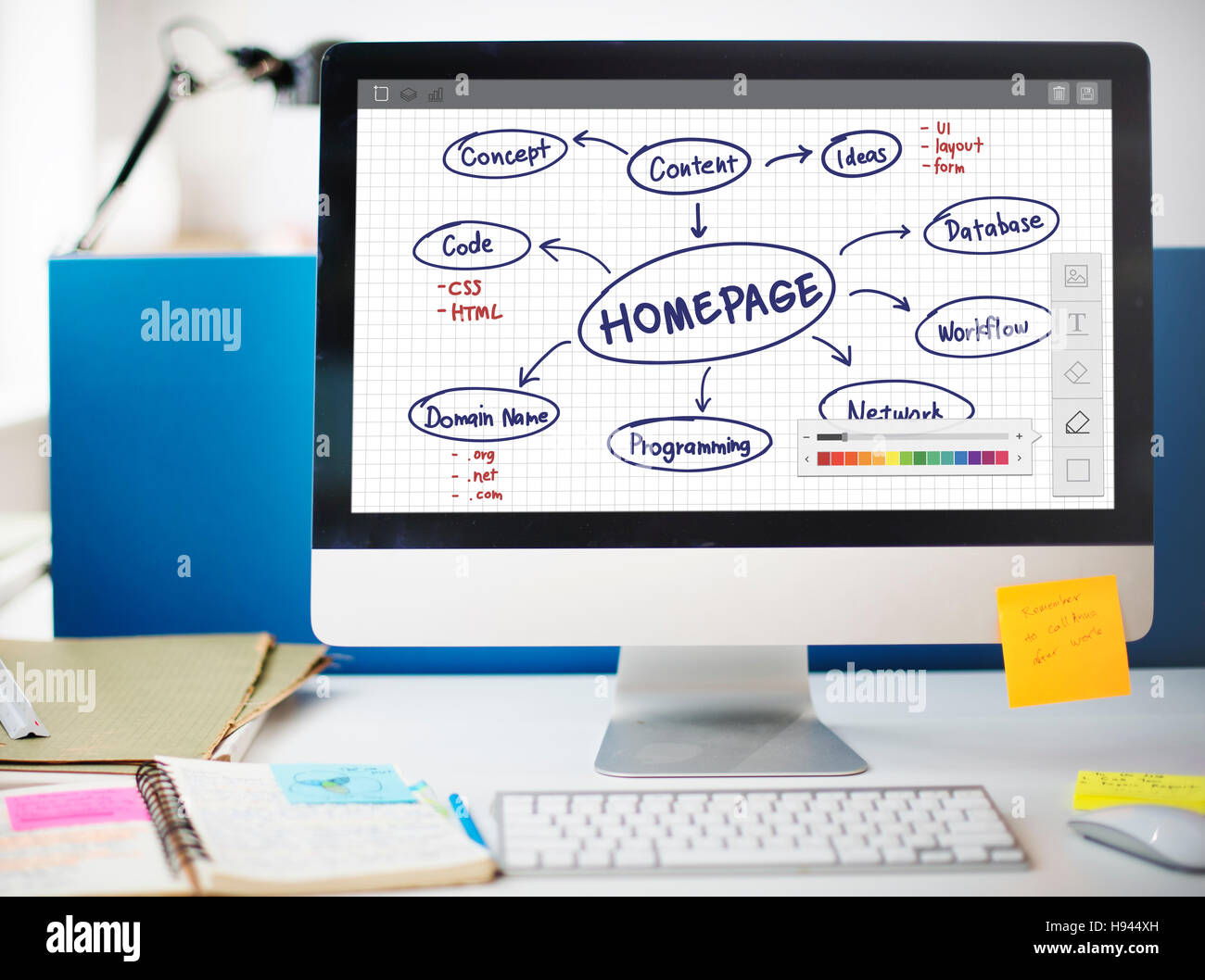 Homepage Computer Degital Internet Technology Concept Stock Photo - Alamy
