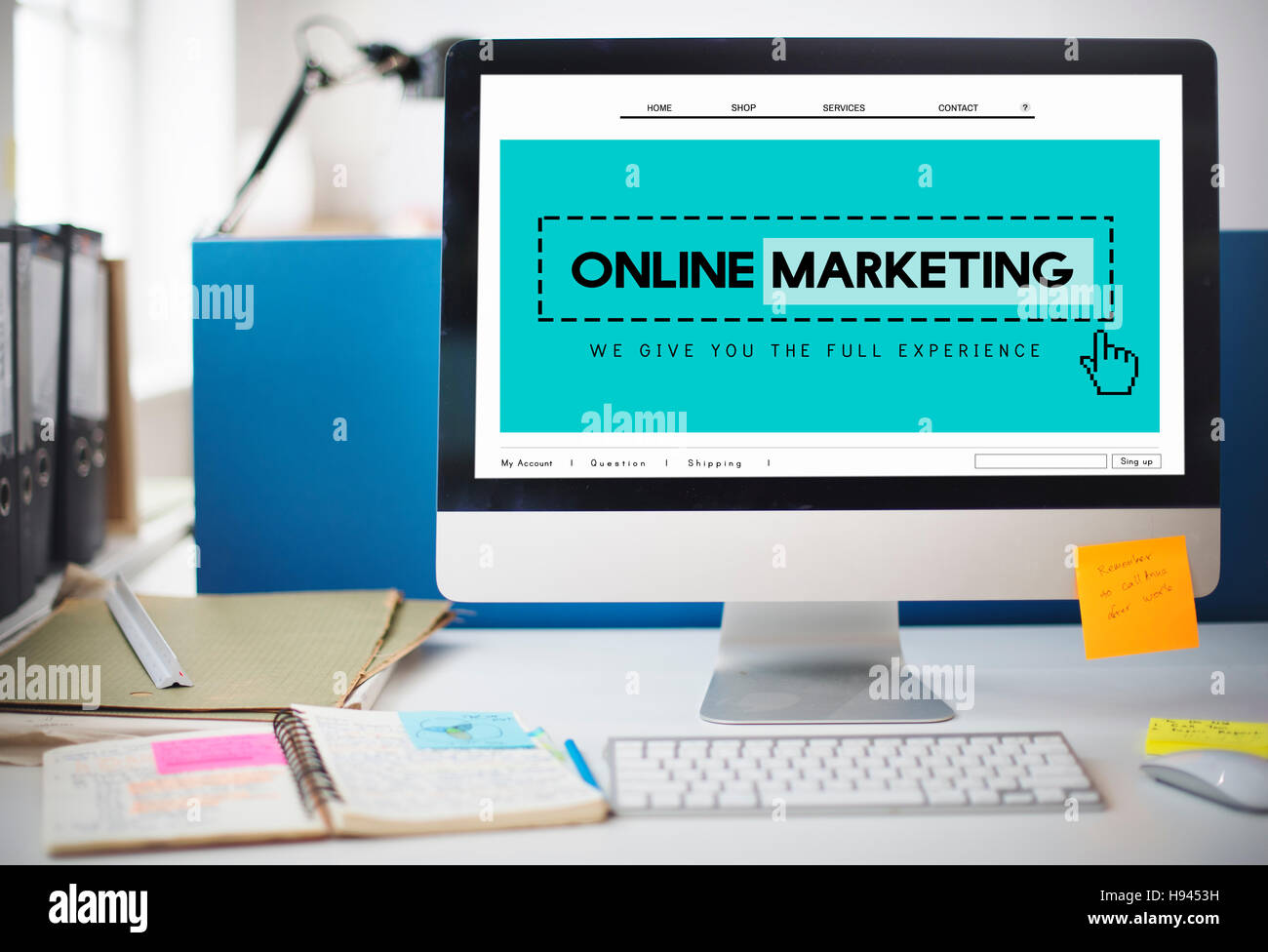 Online Marketing Homepage Website Digital Concept Stock Photo