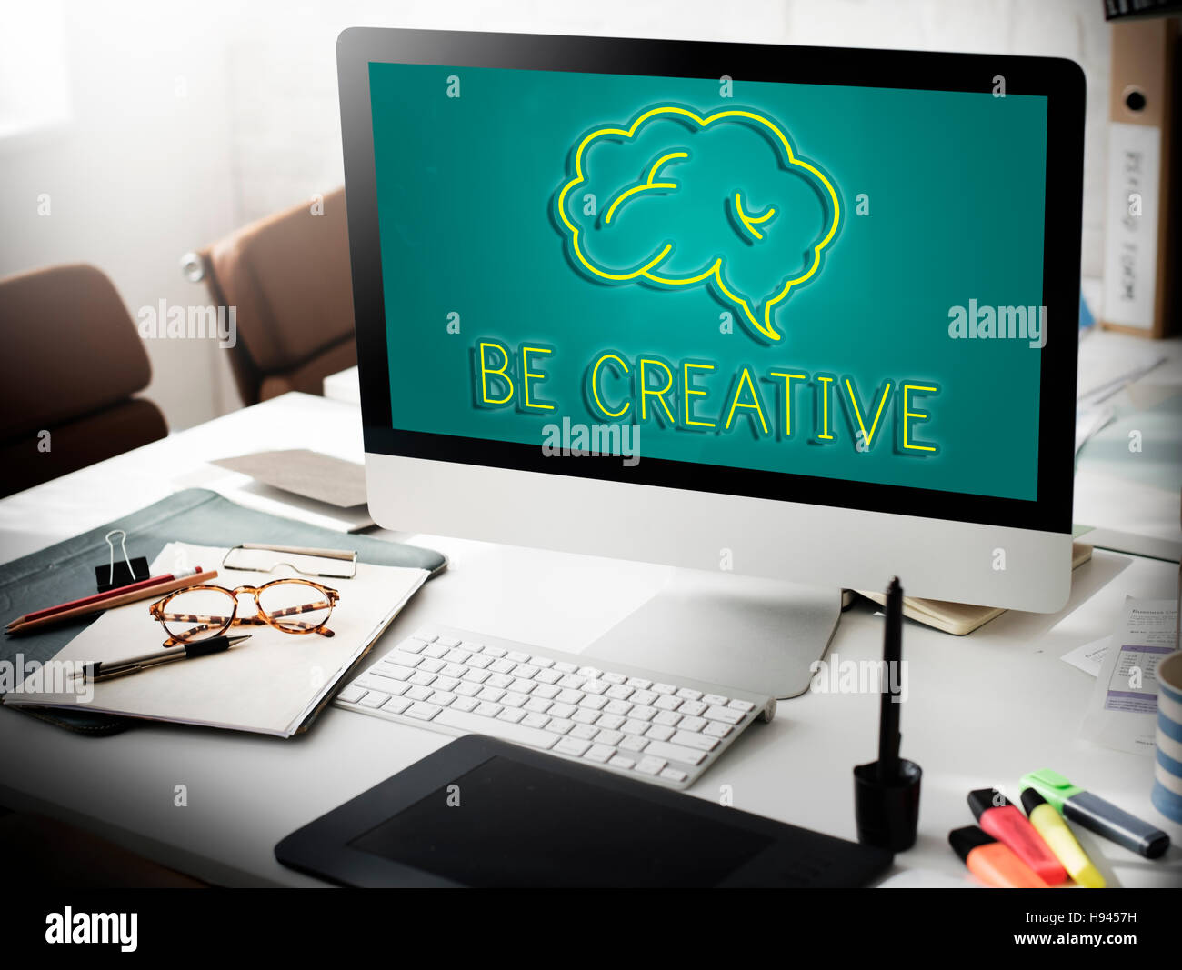 Brainstorm Ideas Sharing Solution Graphic Concept Stock Photo - Alamy
