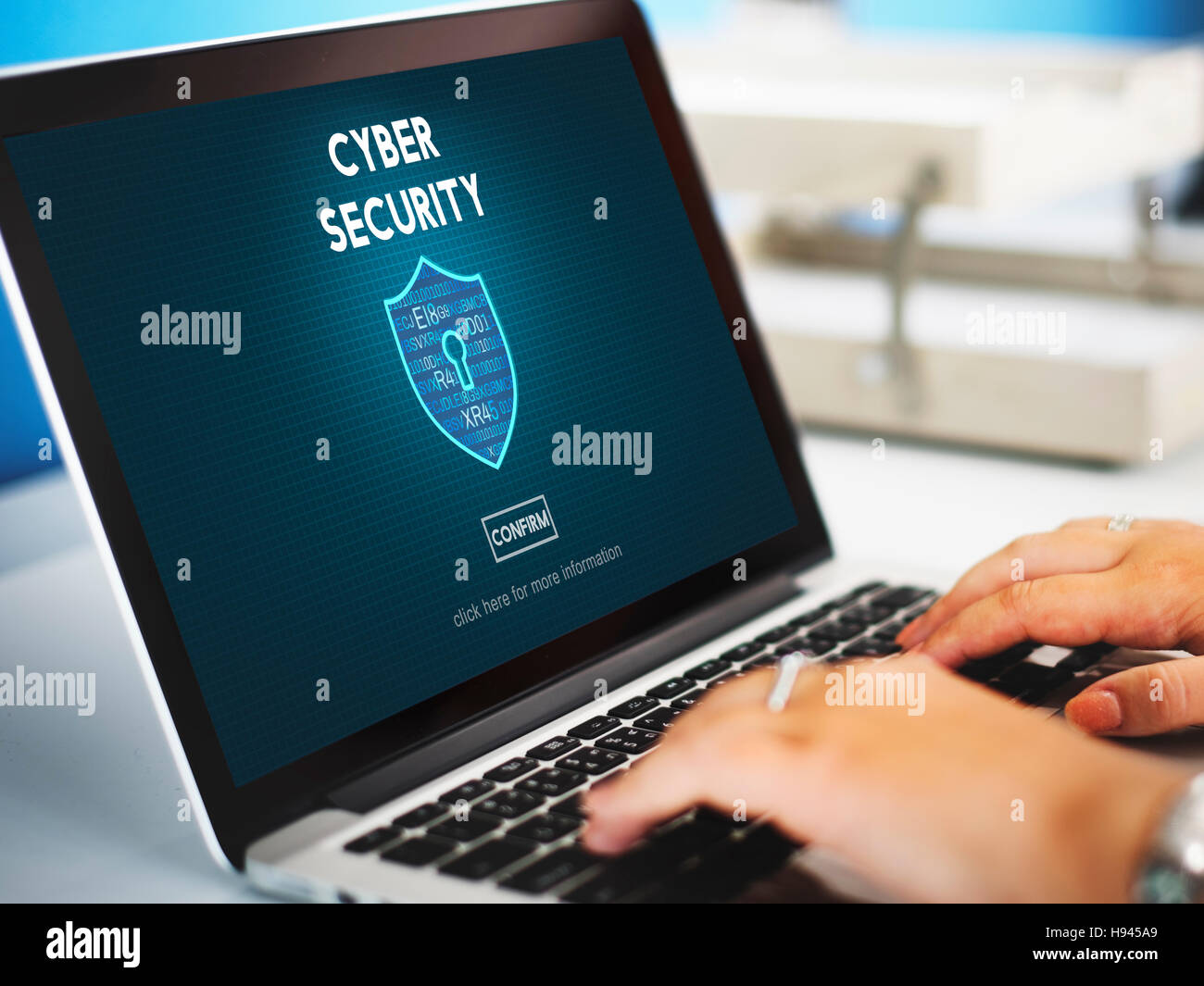 Cyber Security Protection Firewall Interface Concept Stock Photo