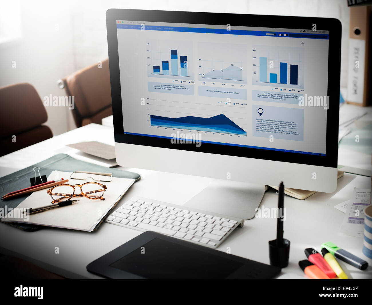 Contemporary Room Workplace Office Supplies Concept Stock Photo Alamy