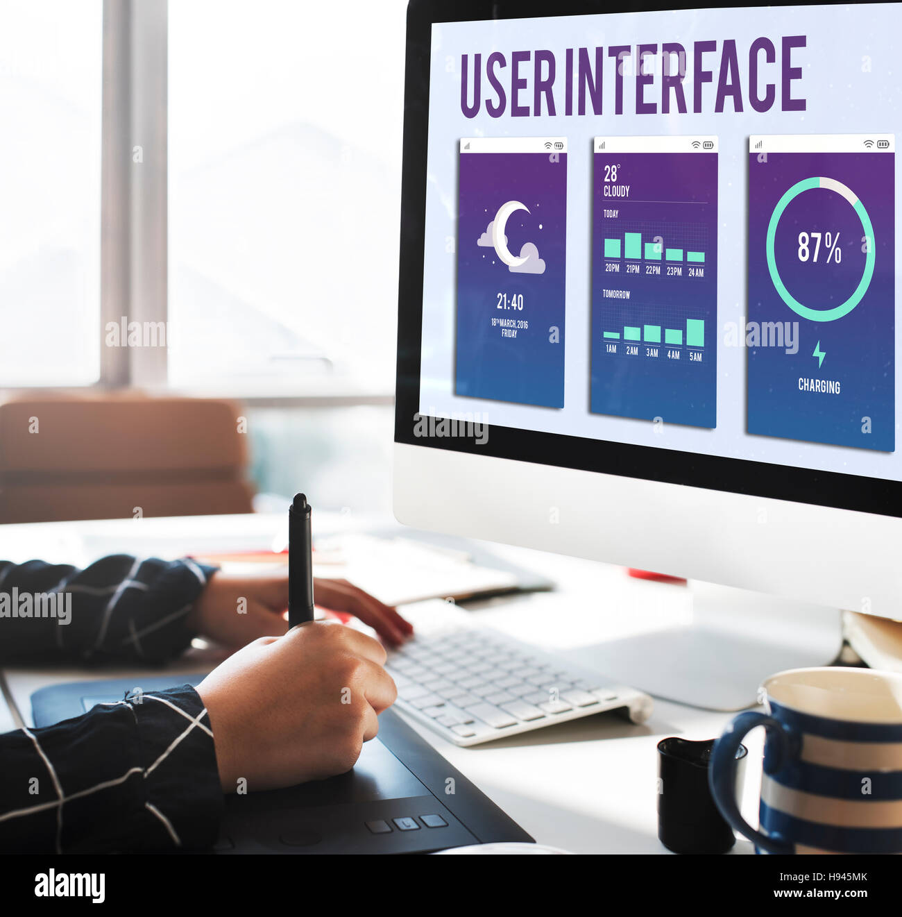 User Interface Operating System Electronic Technology Concept Stock ...