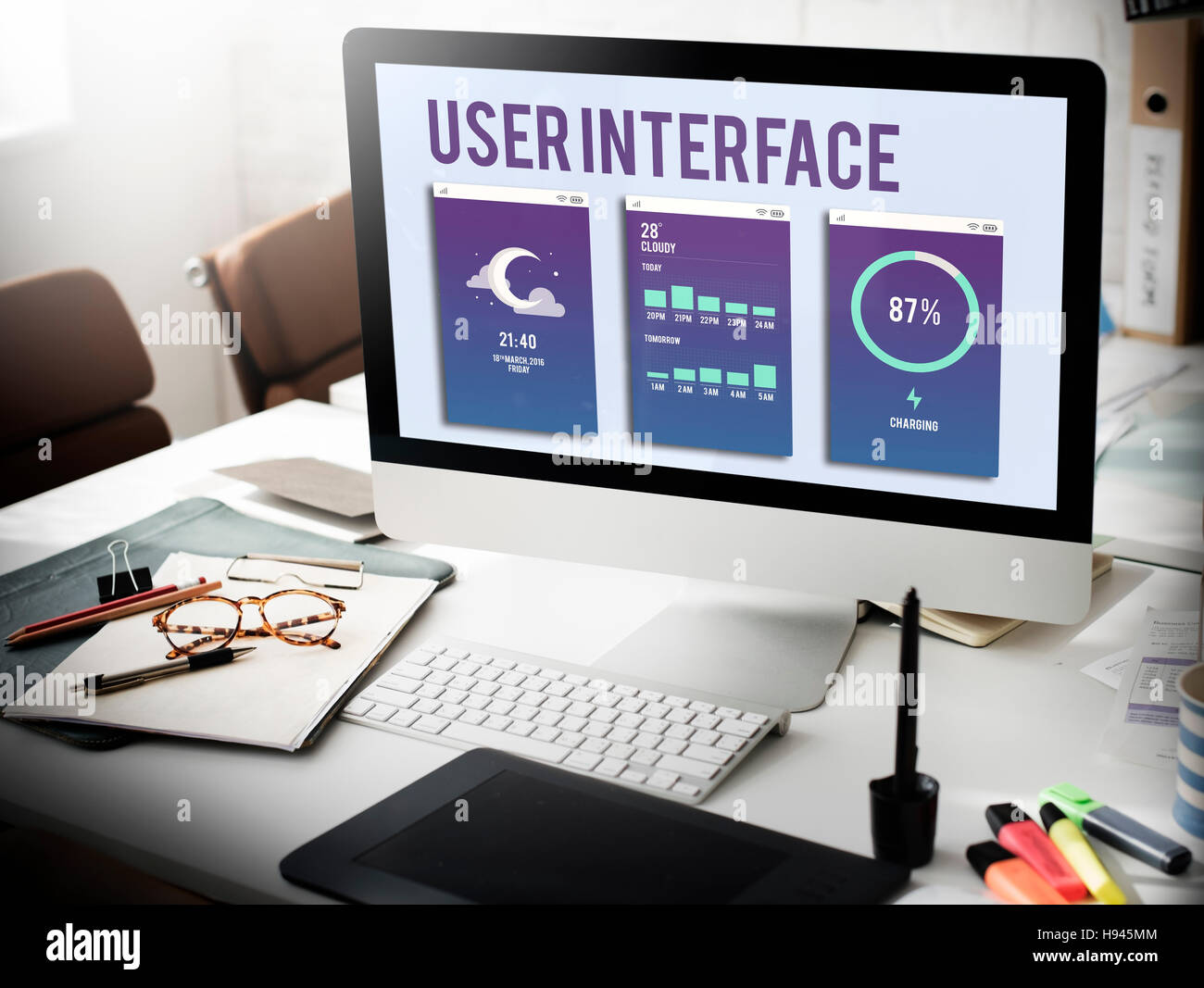 User Interface Operating System Electronic Technology Concept Stock ...
