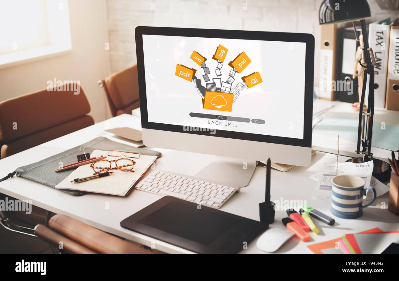 Cloud Networking Computing Back Up Concept Stock Photo