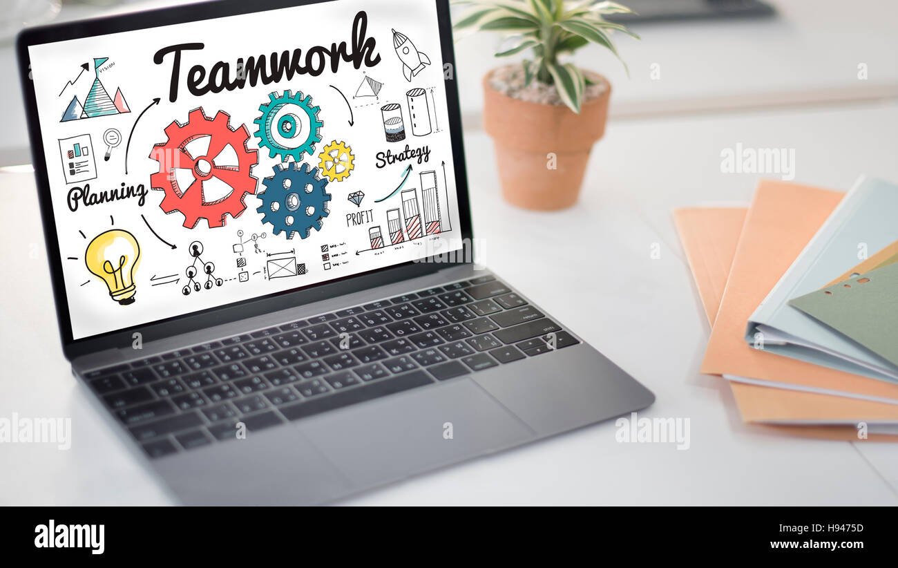 Teamwork Team Collaboration Connection Togetherness Unity Concept Stock ...