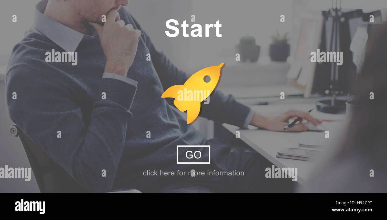 Start Up Launch Beginning Inception Starting Concept Stock Photo
