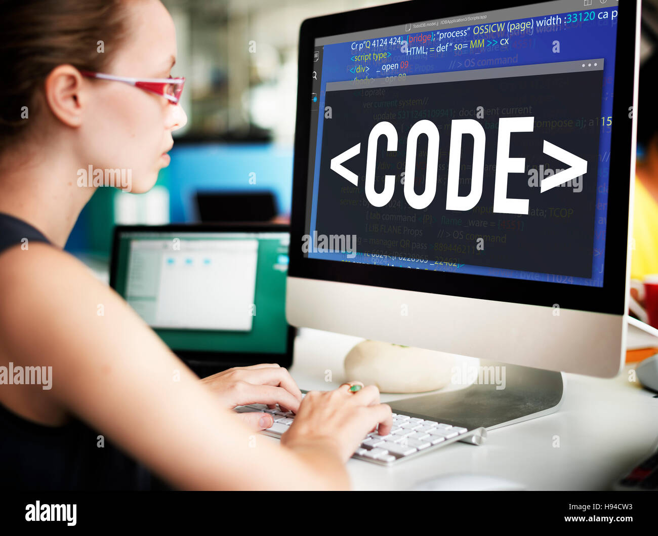 Code Coding Programming Technology Technical Concept Stock Photo - Alamy