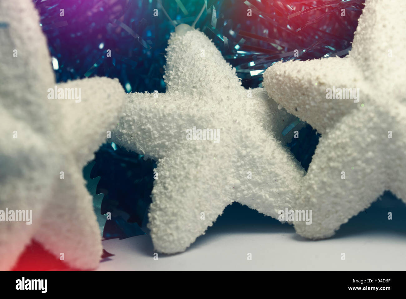 Christmas Background with tree decorations. Christmas card Stock Photo