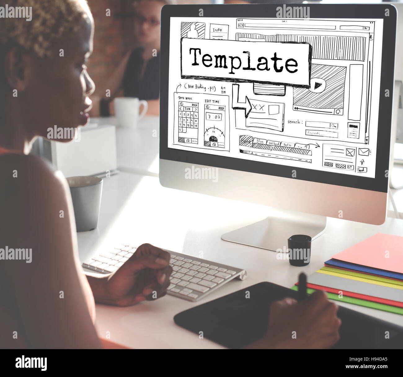 Template Website Design Layout Responsive Concept Stock Photo - Alamy