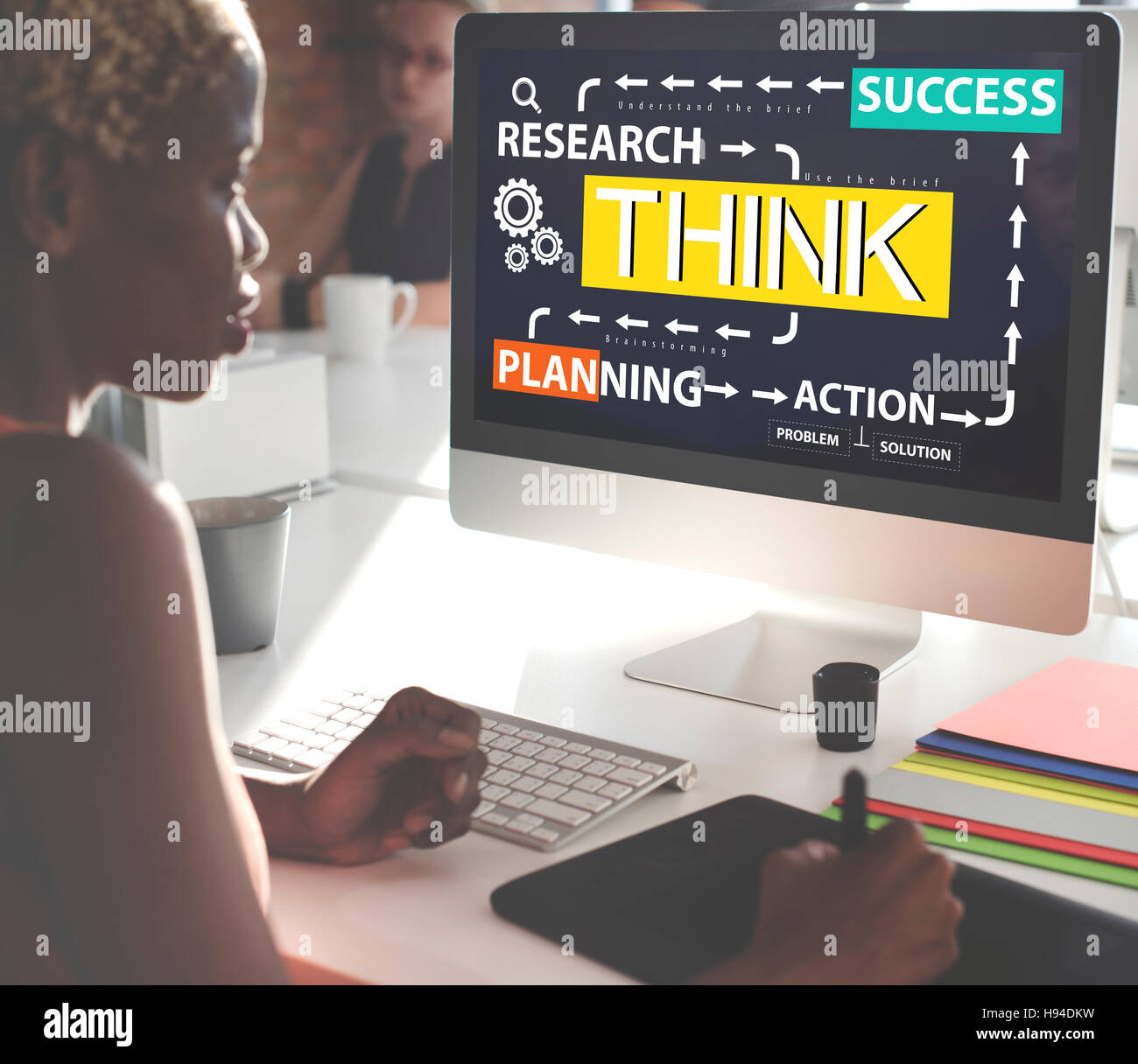 Think Thinkning Plan Planning Emotions Concept Stock Photo - Alamy