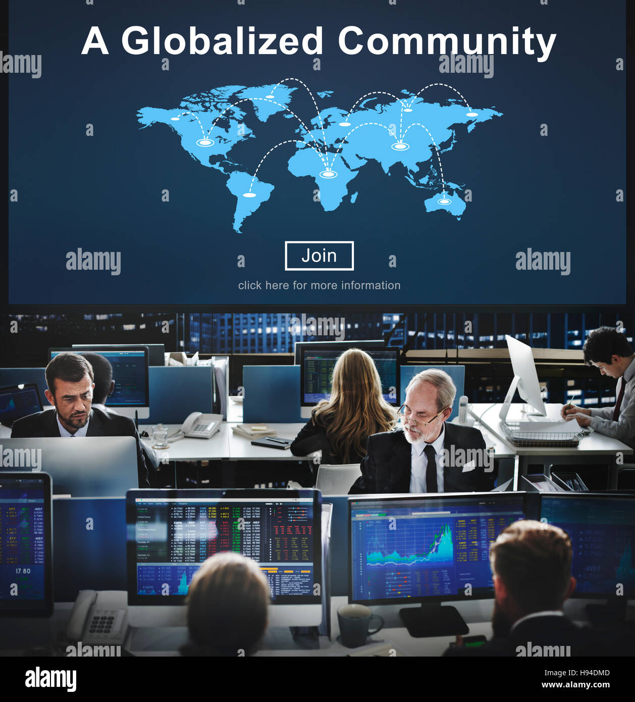 Globalized Community Unity Connection Network Concept Stock Photo - Alamy