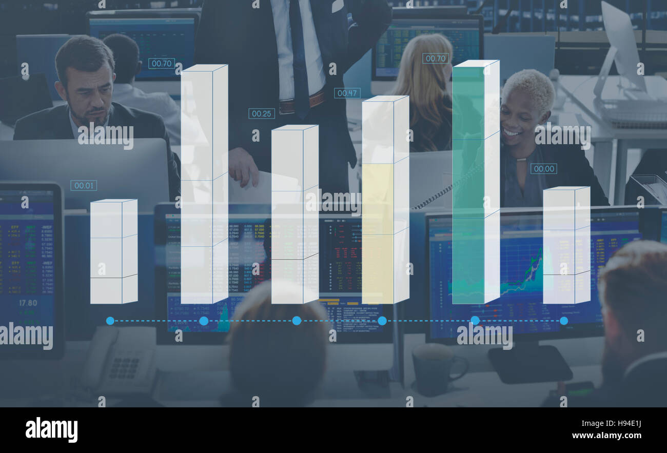 Bar Graph Statistics Analysis Business Concept Stock Photo - Alamy