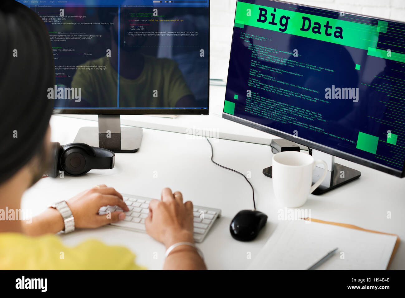 Big Data Database Digital Information Technology Concept Stock Photo