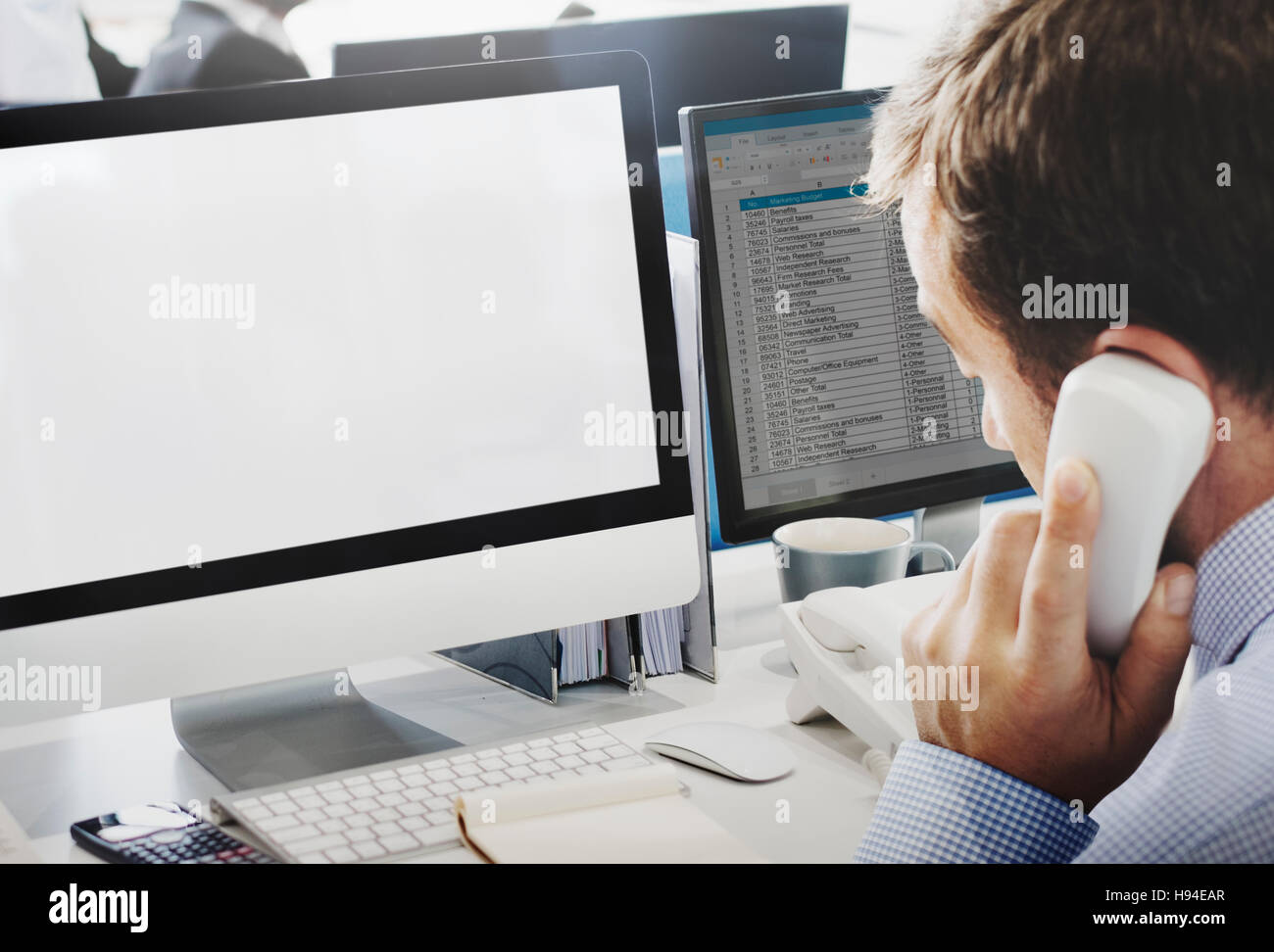 Mockup Copy Space Blank Screen Concept Stock Photo