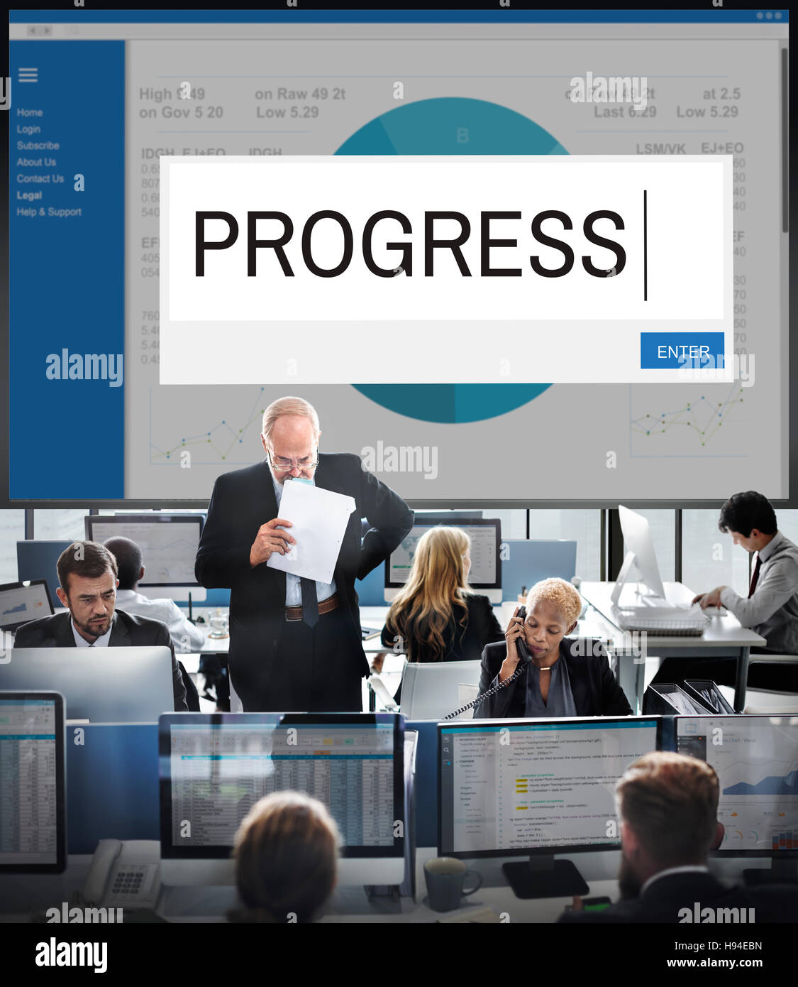 Progress Analytics Strategy Solution Business Concept Stock Photo - Alamy