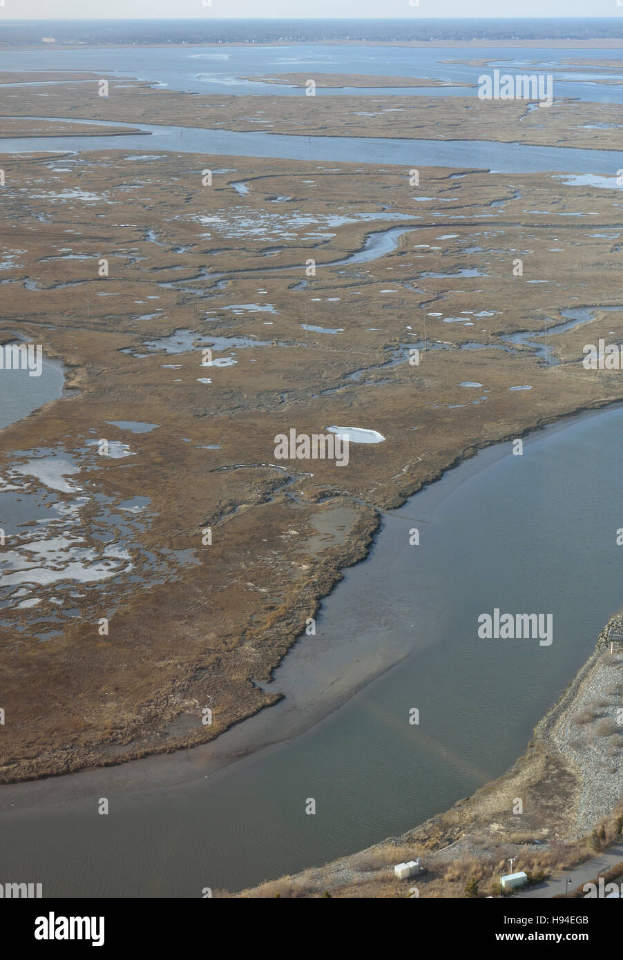 Wetlands Absecon inlet and bay Atlantic City New Jersey USA Stock Photo