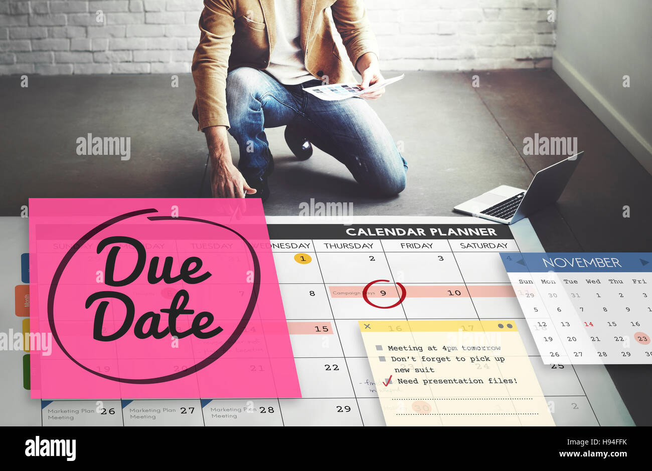 Due Date Appointment Day Event Important Concept Stock Photo
