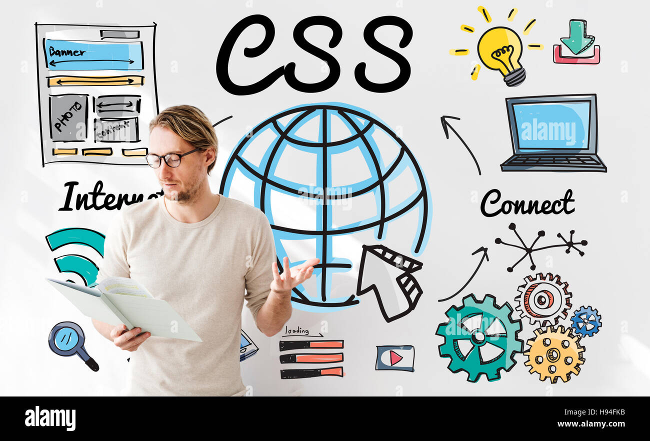 CSS Web Online Technology Web Design Concept Stock Photo - Alamy