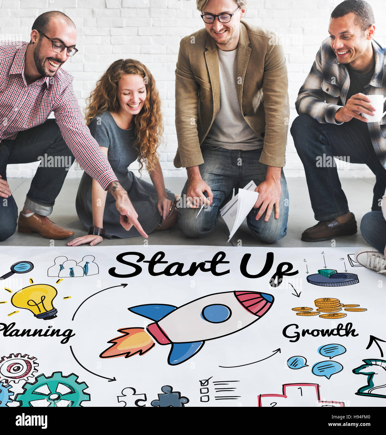 Start up Launch Ideas Motivation Mission Concept Stock Photo - Alamy