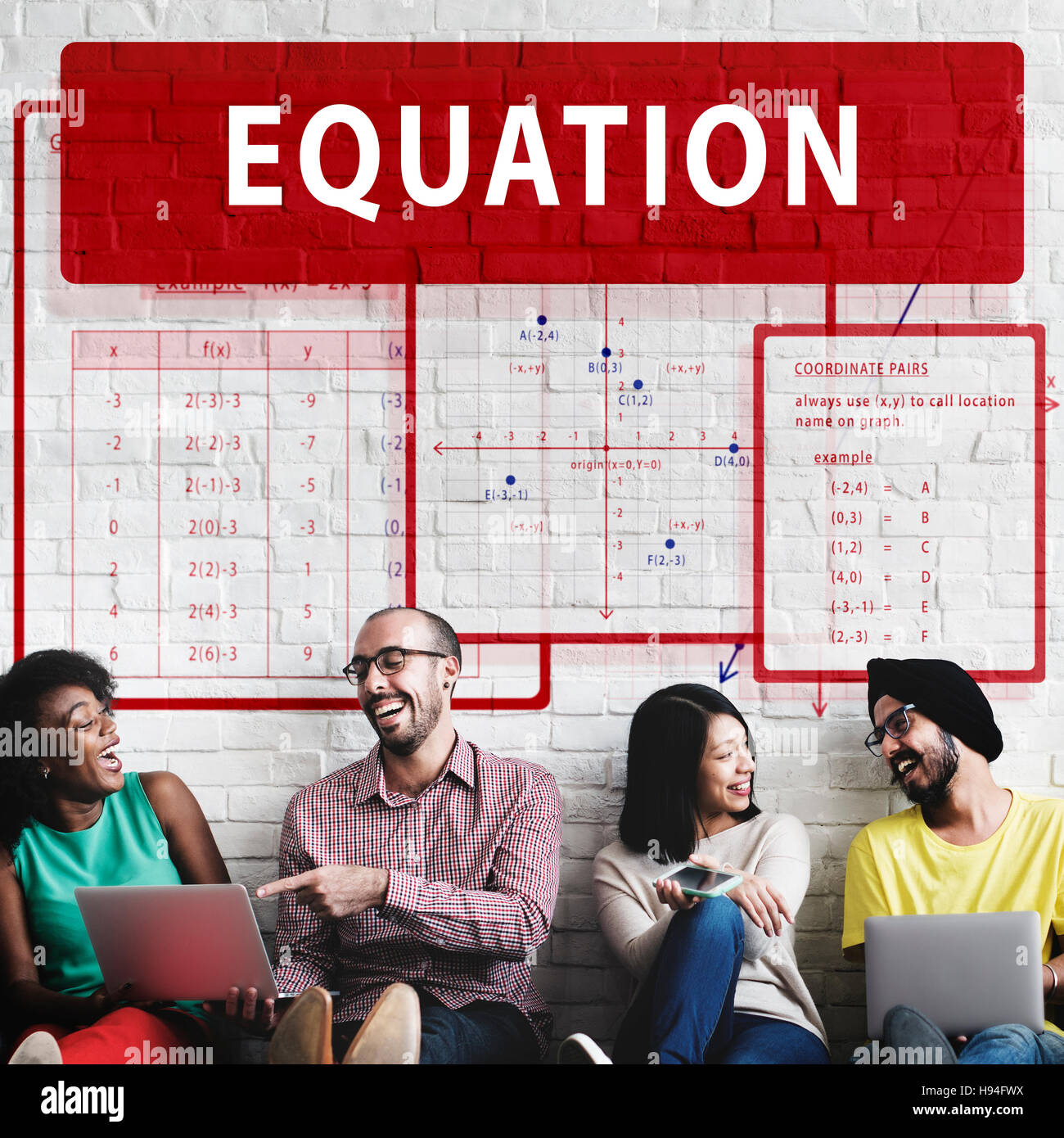 Equation Mathematics Calculation Chart Concept Stock Photo Alamy