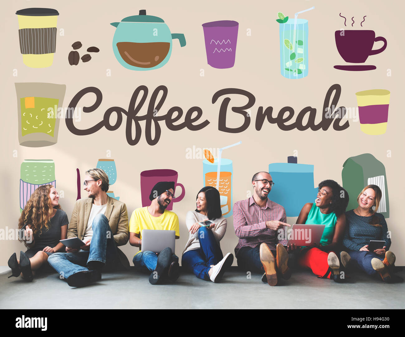 Coffee break beverage pause hi-res stock photography and images - Alamy