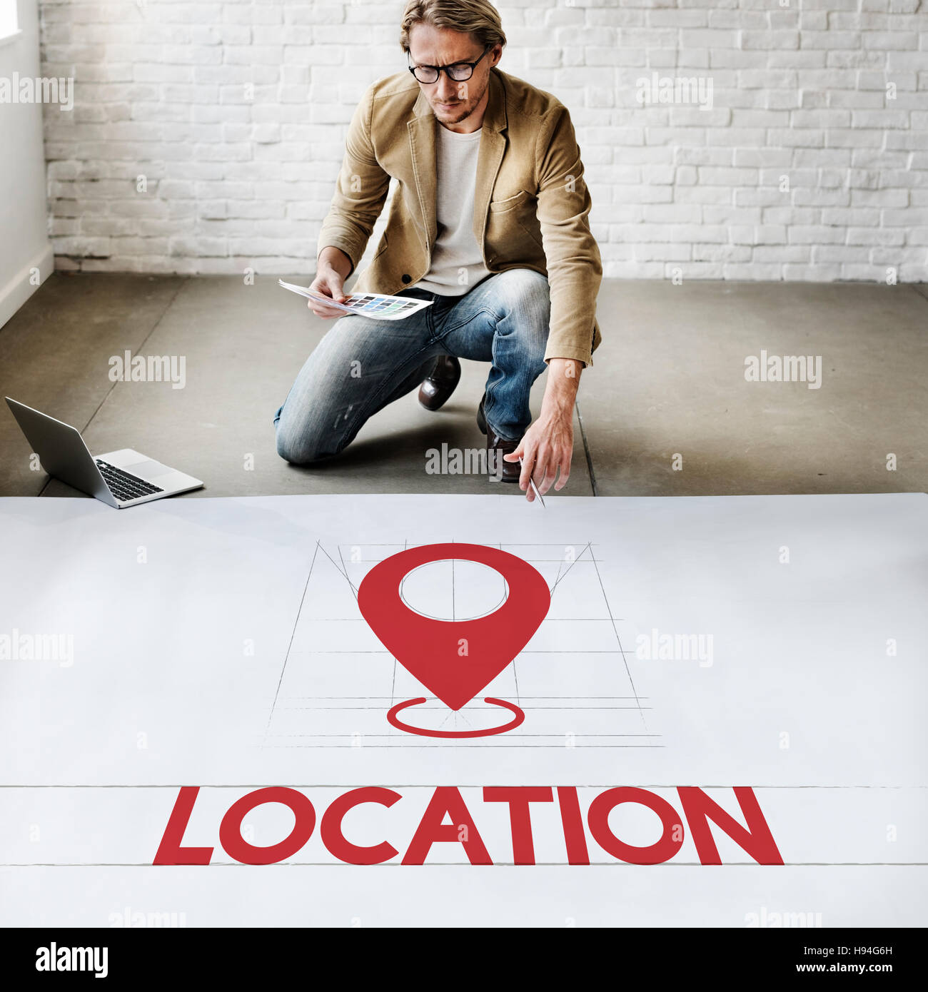 Location Direction Navigation Destination Exploration Concept Stock ...