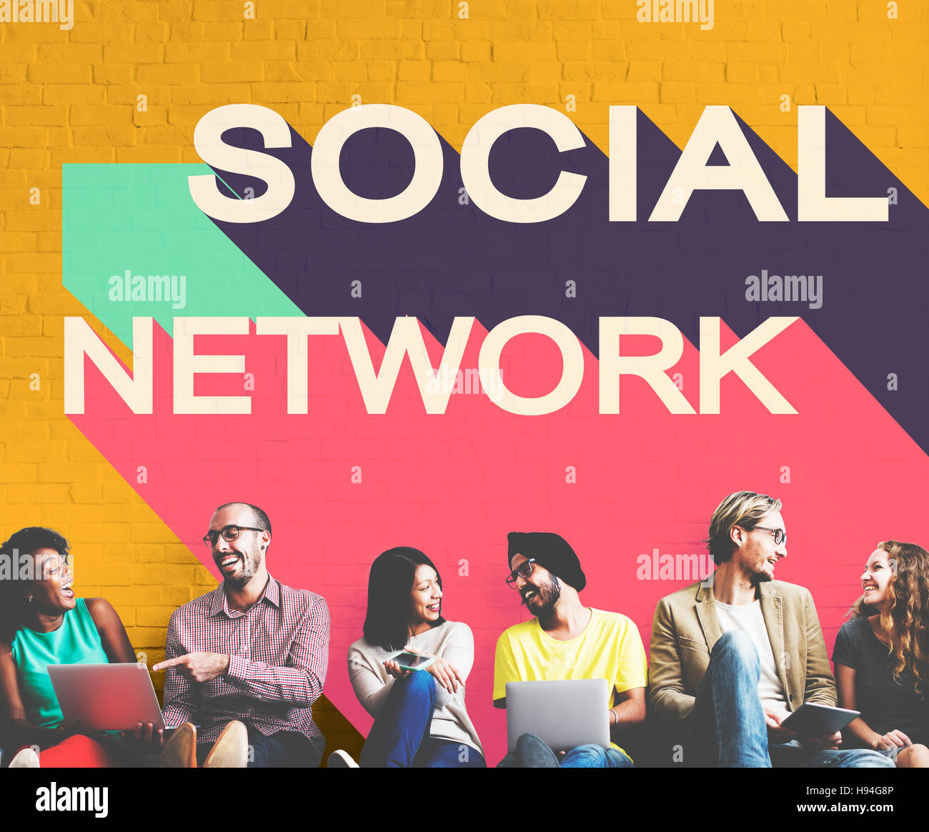 Social Media Network Community Connection Chat Concept Stock Photo